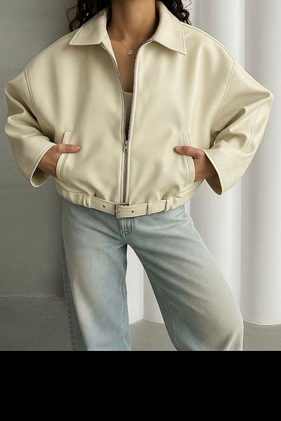 MEECY Wide Sleeve P&B Bomber Jacket