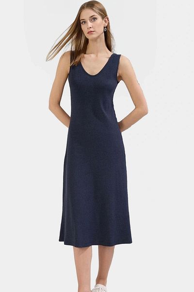 PayBuy Women's a Line Midi Knitted Dress Comfortable Casual Style Durable Material Perfect Fit Trending Design