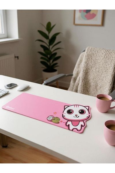 NDNeed Cute Cat Keyboard Mouse Desktop Mat