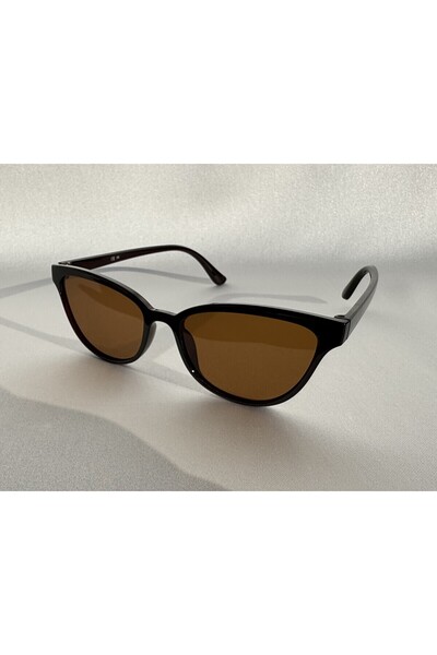 MONAL نظارات شمسية ليلي سوداء، كاتي، لون زجاجي بني