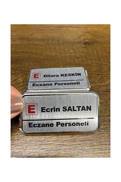 hemdemhediyelik Hemdem Metal Yaka Isimliği Gümüş / Gold Dikdörtgen