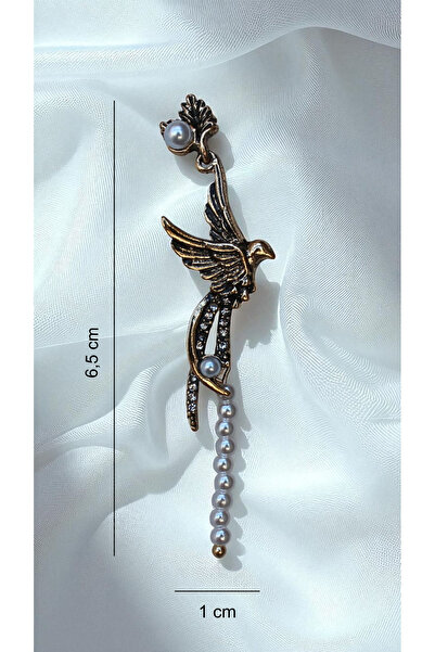 MIRADA JEWELRY Vintage İnci Detaylı Kuş Kafesi Tasarım Küpe