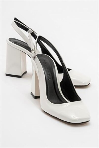 Zoe3 Style Women's Psc Gv White Patent Leather Heeled Shoes