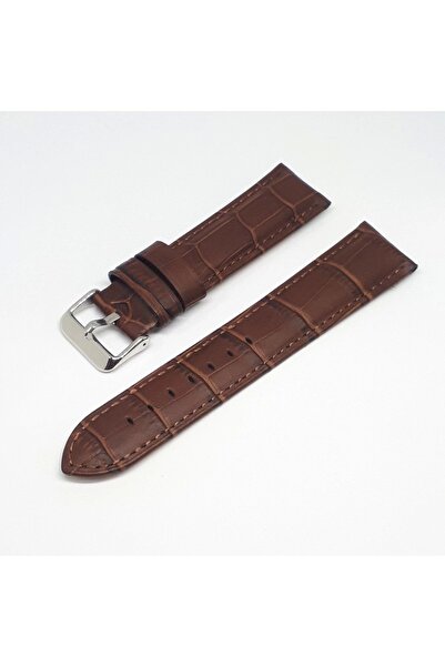Golf 18mm Marka Kahve Croco Hakiki Deri Saat Kordonu