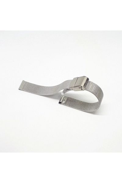 atasaat 8mm White Color Mesh Thin Mesh Steel Plated Metal Watch Band