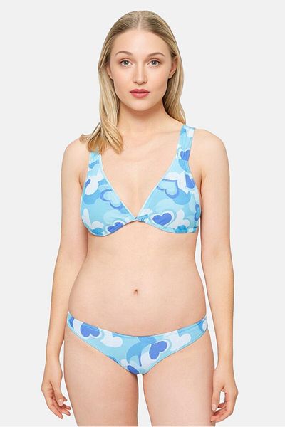 California Sunshine Women Graphic Print Bikini Top, Multicolor