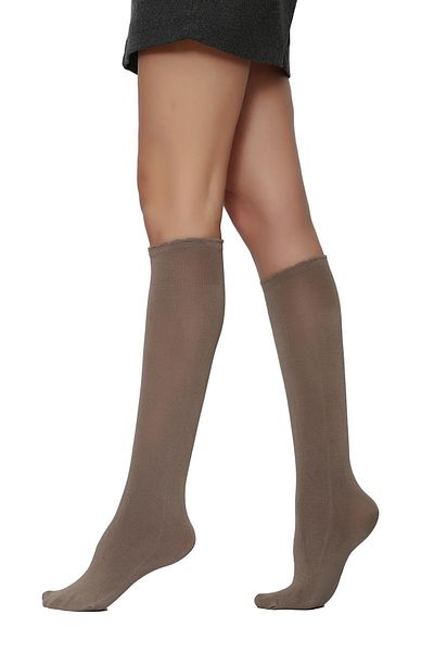 Daymod Soft Viscose Knee Socks Mink