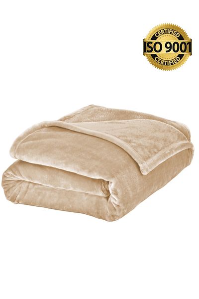Master Home Textile Lightweight Velvet Blanket, 350GSM, 230x170cm Single Size, Soft All Season Flannel for Bed & Sofa