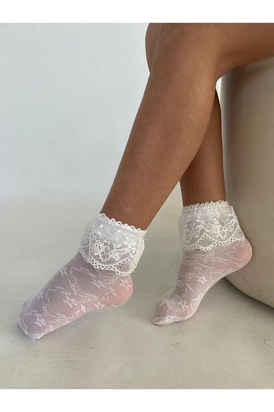 Daymod Lace Children's Socket Model 1 Socks White