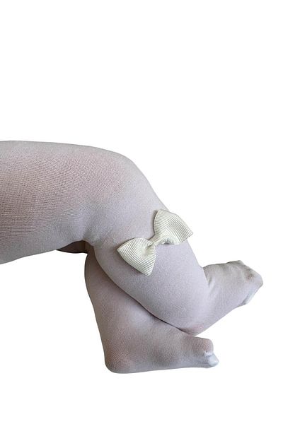 Daymod White Baby Mycro Bow Pantyhose