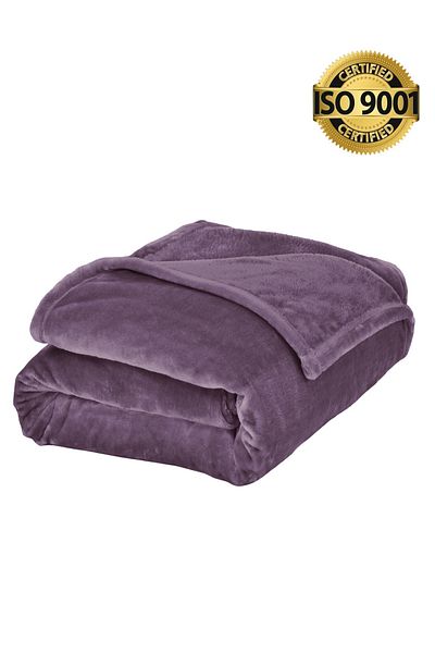 Master Home Textile Lightweight Velvet Blanket, 350GSM, 230x170cm Single Size, Soft All Season Flannel for Bed & Sofa