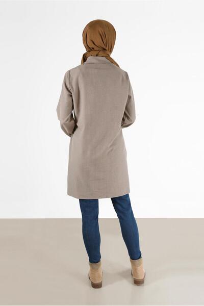 Alvina Geometrik Desen Detaylı Ekose Tunik 42392