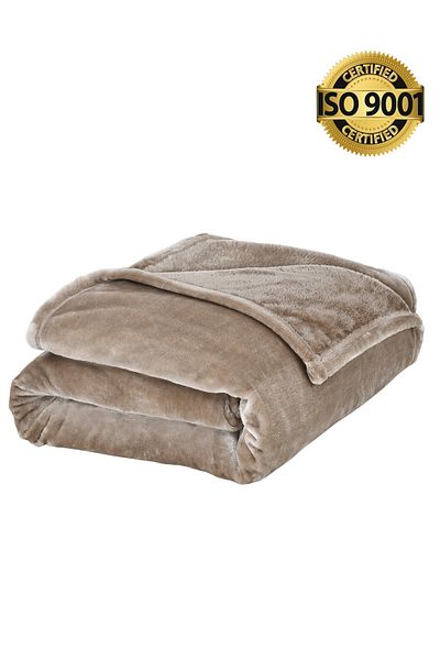 Master Home Textile Lightweight Velvet Blanket, 350GSM, 230x170cm Single Size, Soft All Season Flannel for Bed & Sofa