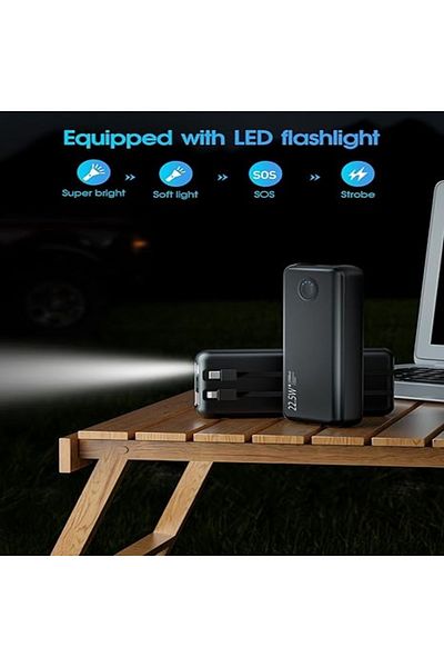porodo 30000 Mah Powerbank, Black Fast Charging, Dual Ports & Long-lasting Backup