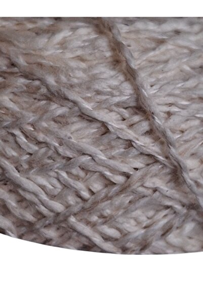 Ece Örgü Tasarım Atölyesi Κρεμ χρωματικοί τόνοι, χρωματική μετάβαση, βραχμέλινο βαμβακερό πλεκτό σχοινί (200 γρ.)