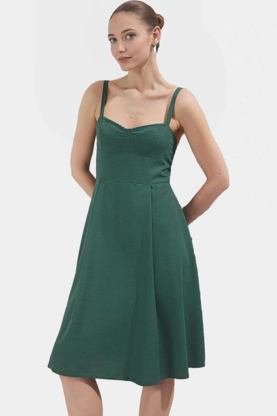 PayBuy Summer Midi Dress Cotton Woven Skater Pattern Casual Style Distinguished Material