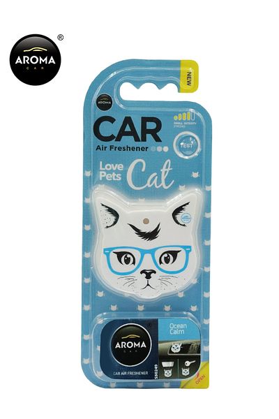 Generic Aroma Love Pets Cat Car Air Freshener – Ocean Calm Scent, Long Lasting, Vent Clip, No Power Needed