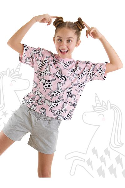 MSHB&G Unicorn Gang Girls - Comfortable Summer T-Shirt and Shorts Set