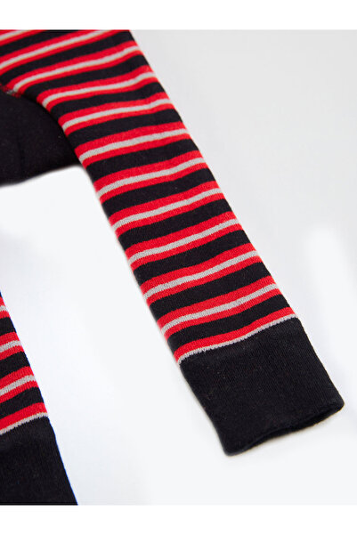 Denokids Firefighter Baby Boy Knitted Striped Tights-Pants