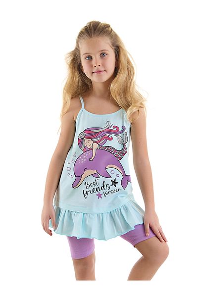 Denokids Girl's Strappy Summer Tunic and Leggings Set - Best Friends