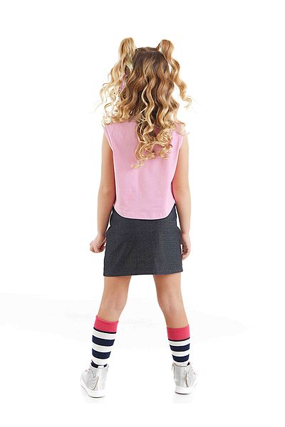 Denokids Unicorn Rabbit Girl's T-shirt Skirt Set