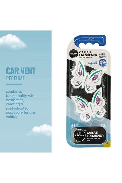 Generic Aroma Car Air Freshener Ocean Fragrance, Aroma Butterfly Car Ac Vent Air Freshener