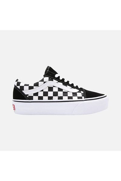 Vans Γυναικεία Λινά Παπούτσια Vn0a3b3uhrk1 Ua Old Skool Platform (checkerboard) Blk/tr Wht