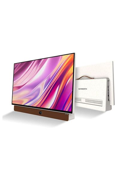 Skyworth 24-inch Portable Wireless Android Smart TV with Bag - White