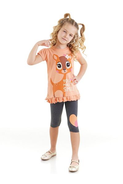 Denokids Baby Ceylan Girl's T-shirt Tights Set