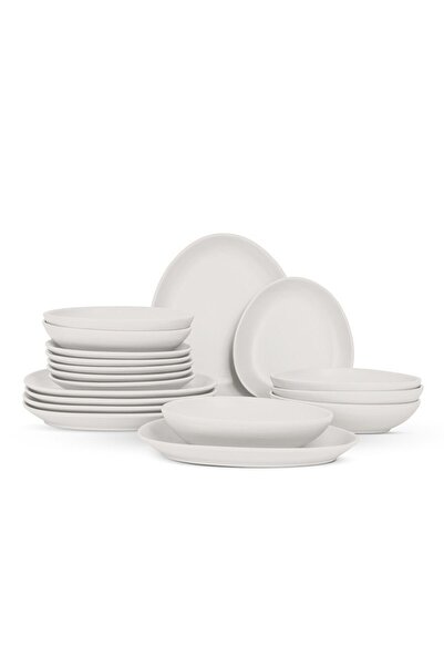 Berlinger Cream Dinner Set Dining Set Of 18 Plates Farfurii Sahara Collection Dishwasher Microwave Safe
