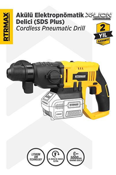 Rtrmax RTX1855B Şarjlı Elektropnömatik Delici Sds Plus 1.2 Jul - Akü Hariç