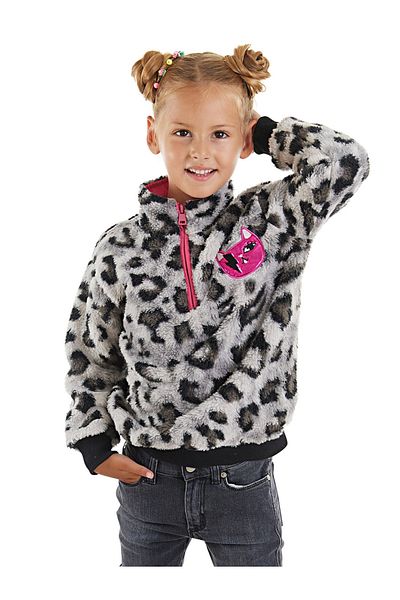 MSHB&G Plüsch-Sweatshirt für Mädchen mit Leopardenmuster