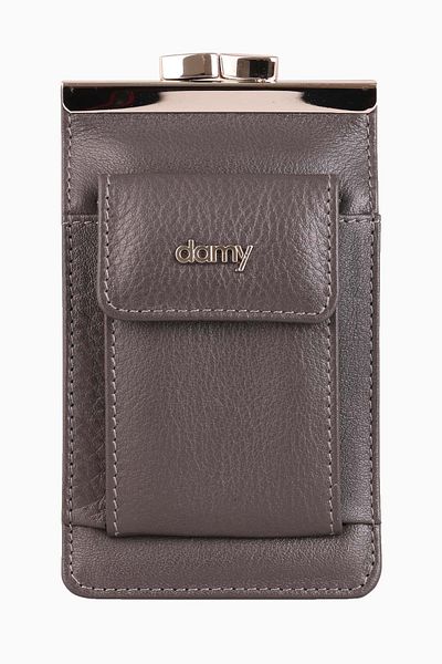 DAMY Genuine Leather Cigarette Holder 702 - Anthracite