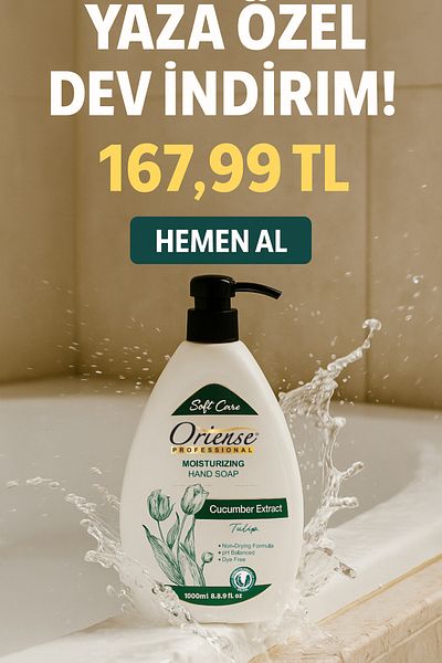 ORİENSE 1000ml Moisturizing Liquid Soap with Cucumber Extract