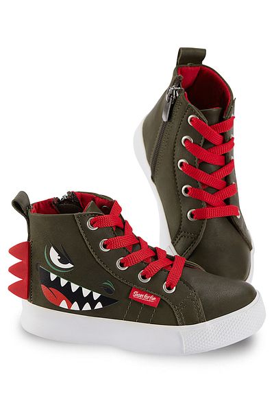 Denokids Sportovní boty Dinosaur Boys Khaki Tenisky