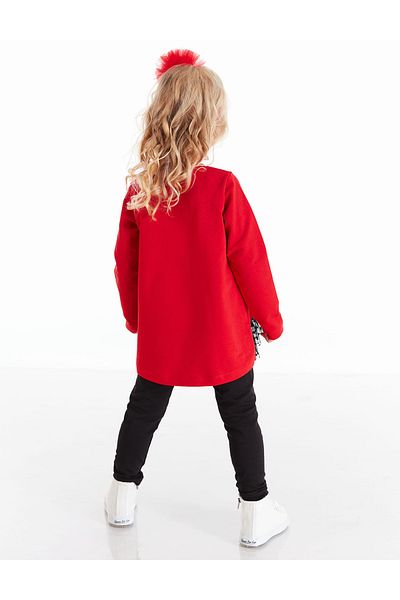 Denokids Penguin Lace Girls Tunic Tights Set