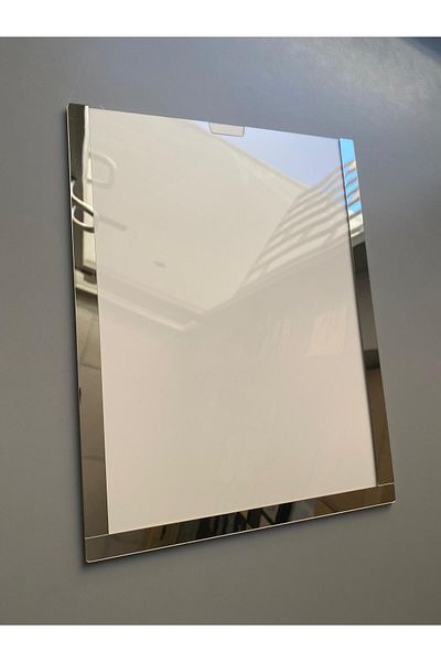 Yönline A4 Silver Mirror Document Frame Easy to Change Self-Adhesive Wall and Door Type Foil Holder