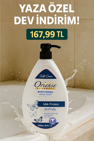 ORİENSE 1000ml Moisturizing Effective Liquid Soap Milk Protein