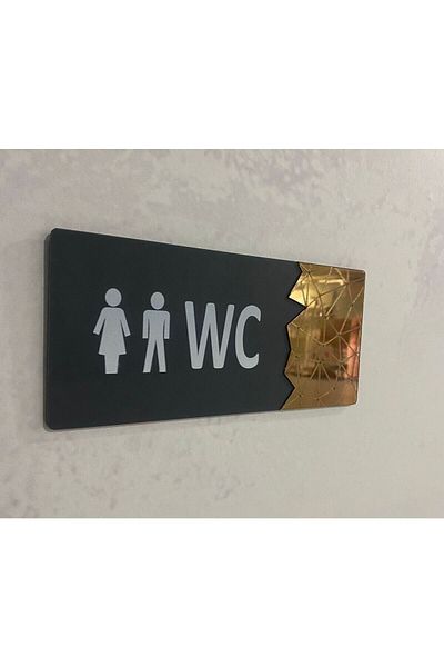 Yönline لافتة توجيه Wc ذاتية اللصق، عملية، مع شريط على الظهر من سلسلة Pink Pearl