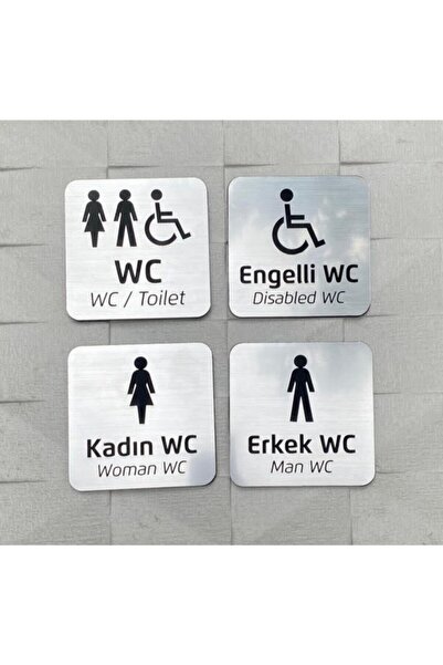 Yönline Women & Men & Disabled Wc & Wc Direction Set