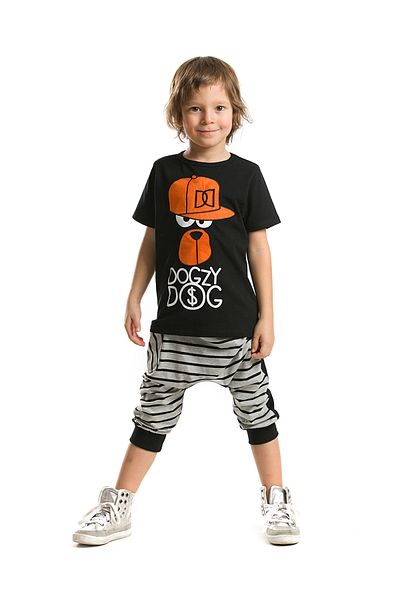 MSHB&G Dd Hiphop Boy T-shirt Capri Shorts Set