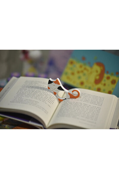 PUREYSMA Kedi Tasarımlı Kitap Tutucu Yüzük | Sayfa Açık Tutucu | Okuma Yardımcısı | Parmak Sayfa Sabitleyici