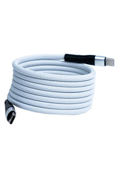 4 Berry Bmcc-03 Beyaz Manyetik Usb-c-usb-c Kablo – 2 M, 60 W Hızlı Şarj