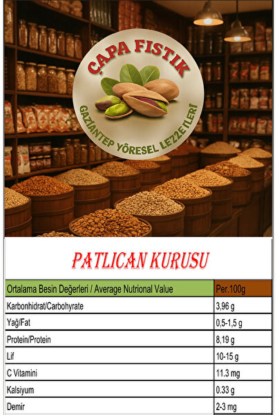 Çapa Baharat Patlıcan Kurusu, Dolmalık Patlıcan Yeni Sezon (25 adet)