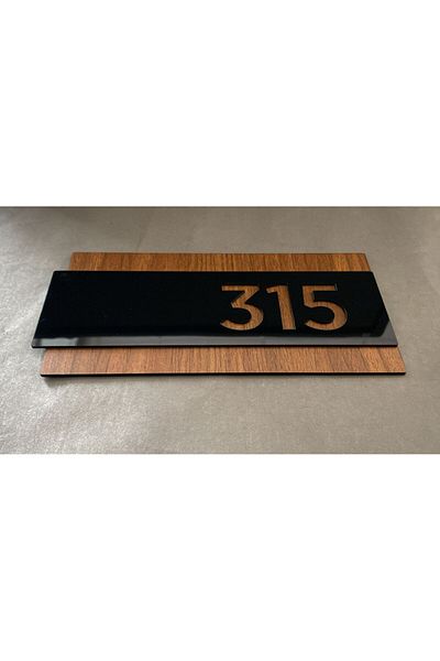 Yönline Black Pearl Mdf Series Door Number