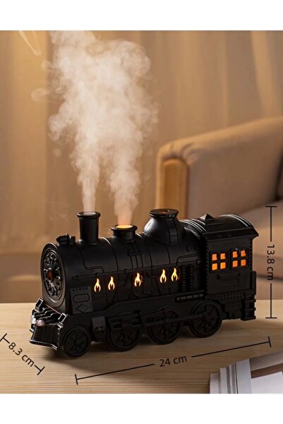 EN SİGA Uçucu Yağ Difüzörü, Uzaktan Kumandalı Aromaterapi Nemlendirici - Nostaljik Eski Tren Modeli