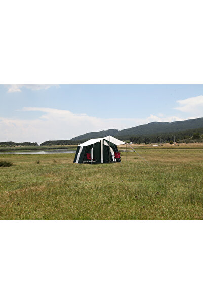 Tunç Çadır 2 Odalı 14 M2 Kamp Orman Barınak Şantiye Büyük 5-6 Kişilik Çadır