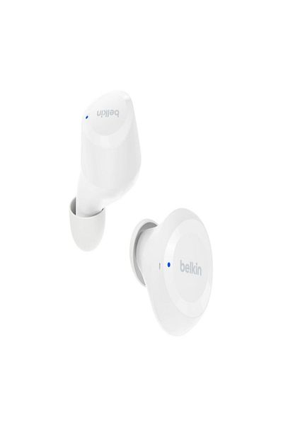 Belkin سماعات أذن لاسلكية ساوند فورم بولت ترو، بولت-TWS-C009 بيضاء، صغيرة الحجم، مريحة،
