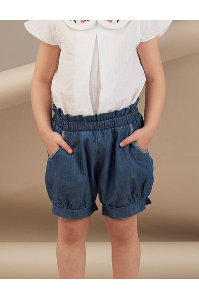 Ollie&Olla Balloon Cut Girl's Denim Shorts