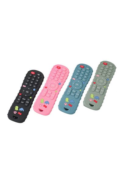 Choice 4pcs 1PC Silicone Baby Toys TV Remote Control Shape Teether Toy BPA Free Silicone Teething Chewing T